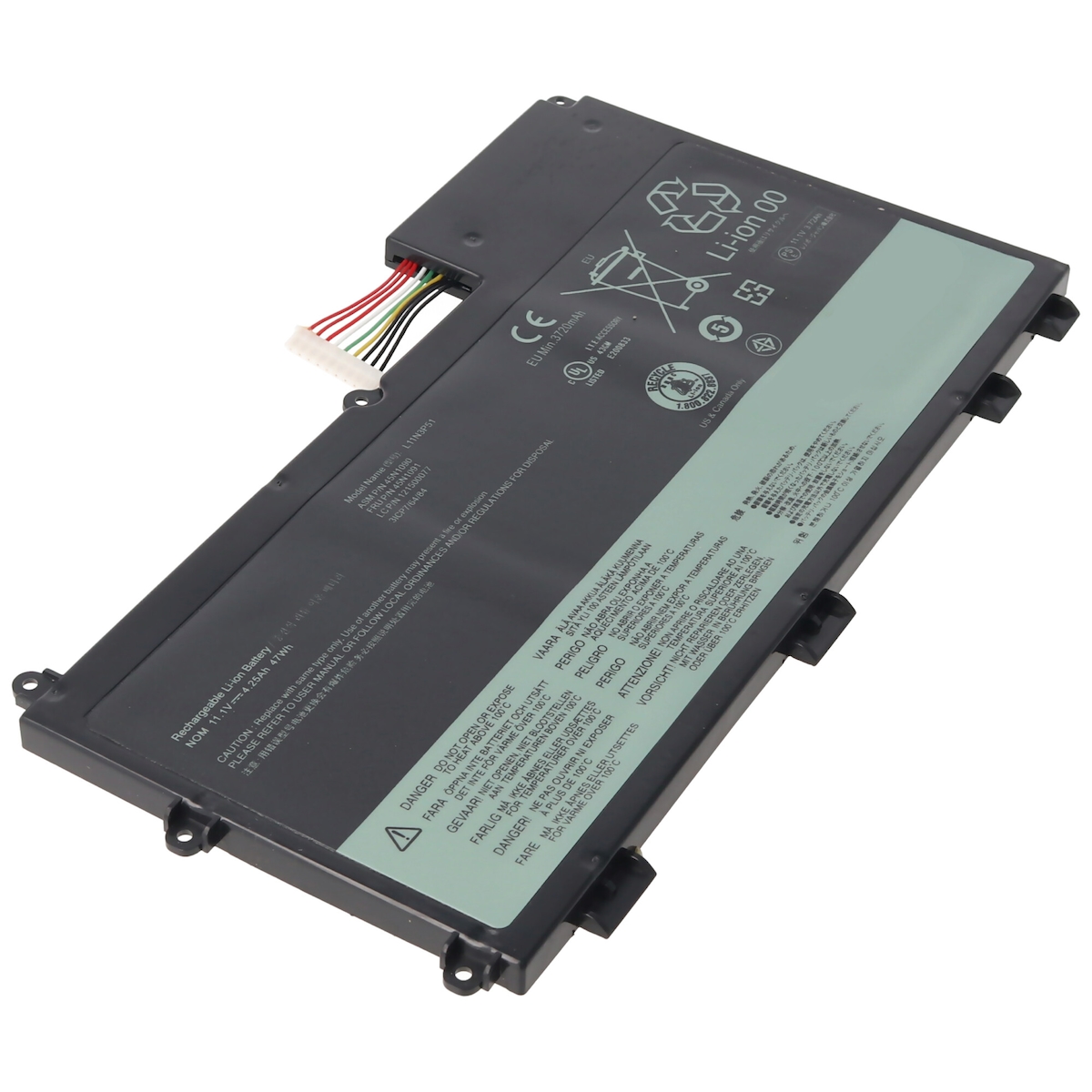 AccuCell Akku passend für Lenovo ThinkPad T430u, Li-Polymer, 11,1V, 4200mAh, 47Wh, built-in, ohne Werkzeug Image