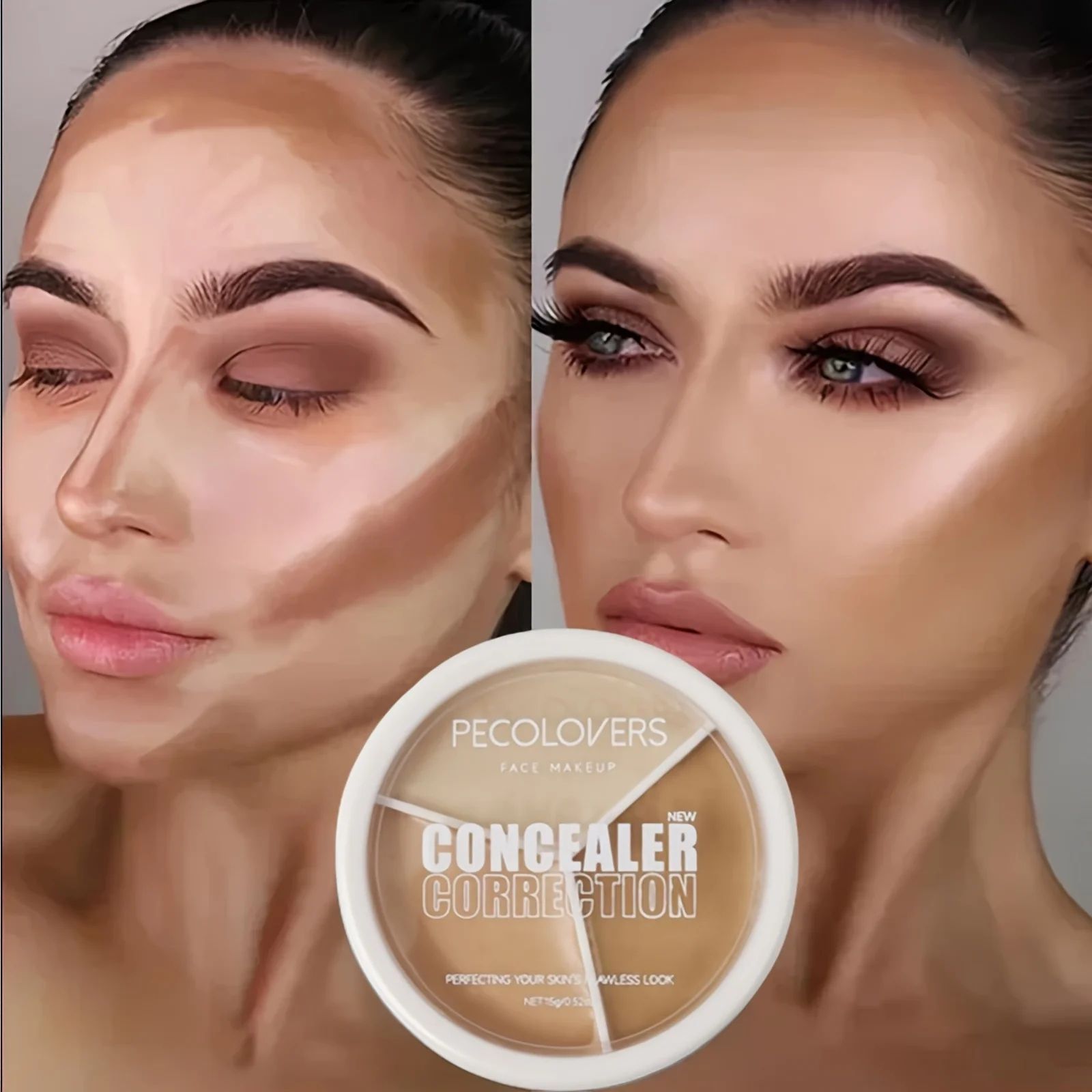Waterproof Cream Concealer Palette Full Coverage Spot & Dark Circle Corrector color Balance Corrector