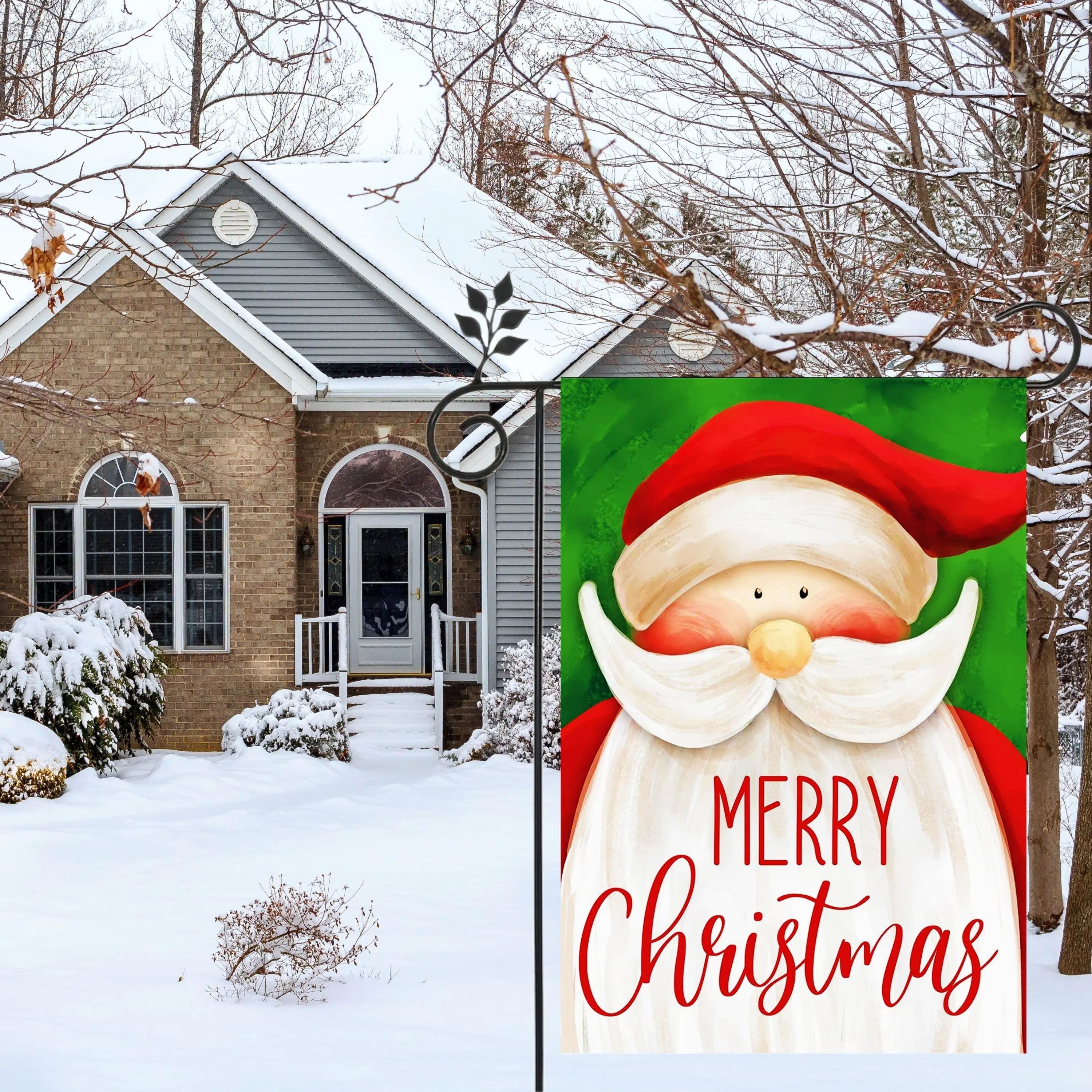 Santa Claus Christmas Garden Flag Double Sided Outdoor Decor Santa Claus Christmas Garden Flag Double Sided Outdoor Decor