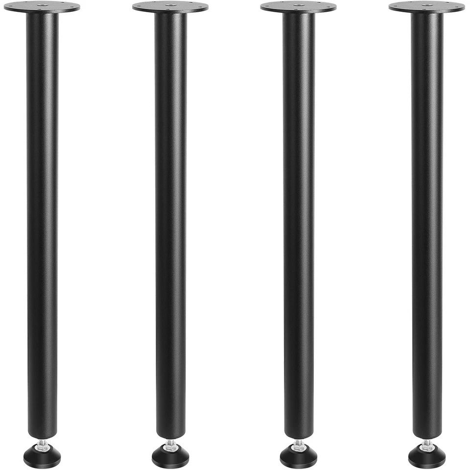 Steel Adjustable Desk Legs Set Of Heavy Duty Office Table Furniture, Black Steel Adjustable Desk Legs Set Of Heavy Duty Office Table Furniture, Black