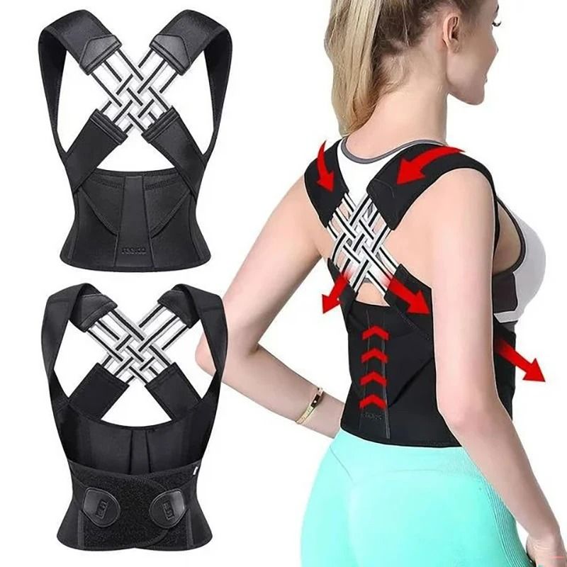 Ergonomic Dual Zone Spinal Realignment Brace black s