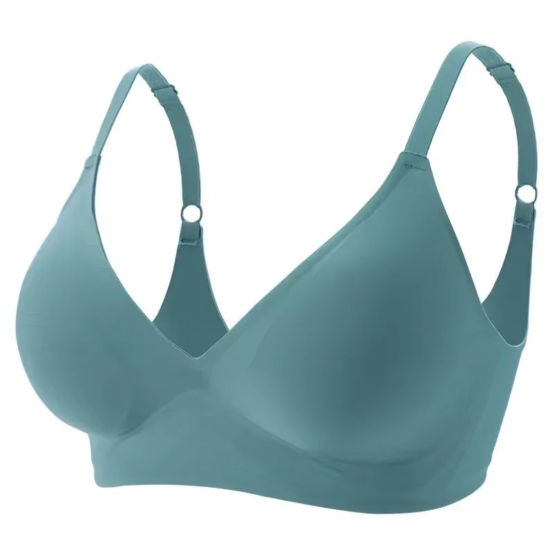 Seamless Wireless Sleep Bra With Removable Pads Soft Latex Jelly Bra Comfortable Seamless Bralette nude m For 50 55kg
