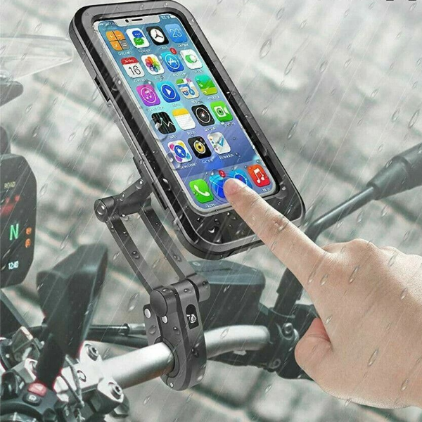 Motorcycle Handlebar Phone Mount With Waterproof Case For IPhone & Samsung Motorcycle Handlebar Phone Mount With Waterproof Case For IPhone & Samsung