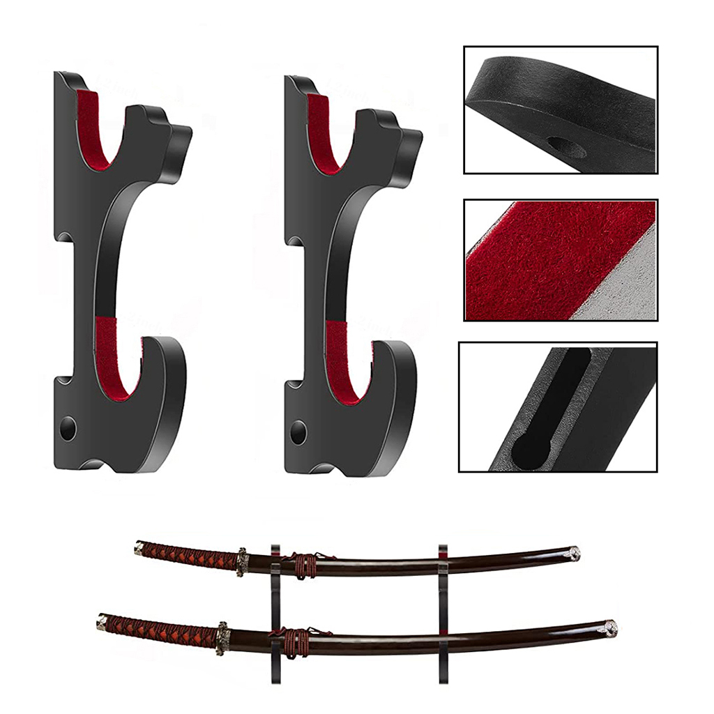 Velvet Padded Wooden Sword Stand Adjustable Tier Hanger For Katana & Wakizashi Velvet Padded Wooden Sword Stand Adjustable Tier Hanger For Katana & Wakizashi