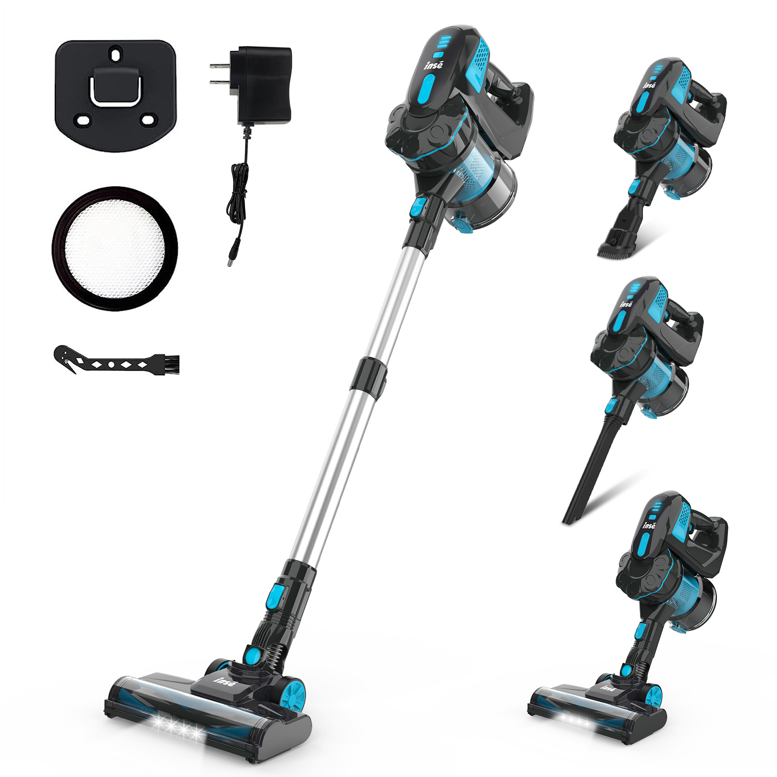 Cordless Stick Vacuum For Household Cleaning Portable, Long Runtime Vacuum Cleaner orange