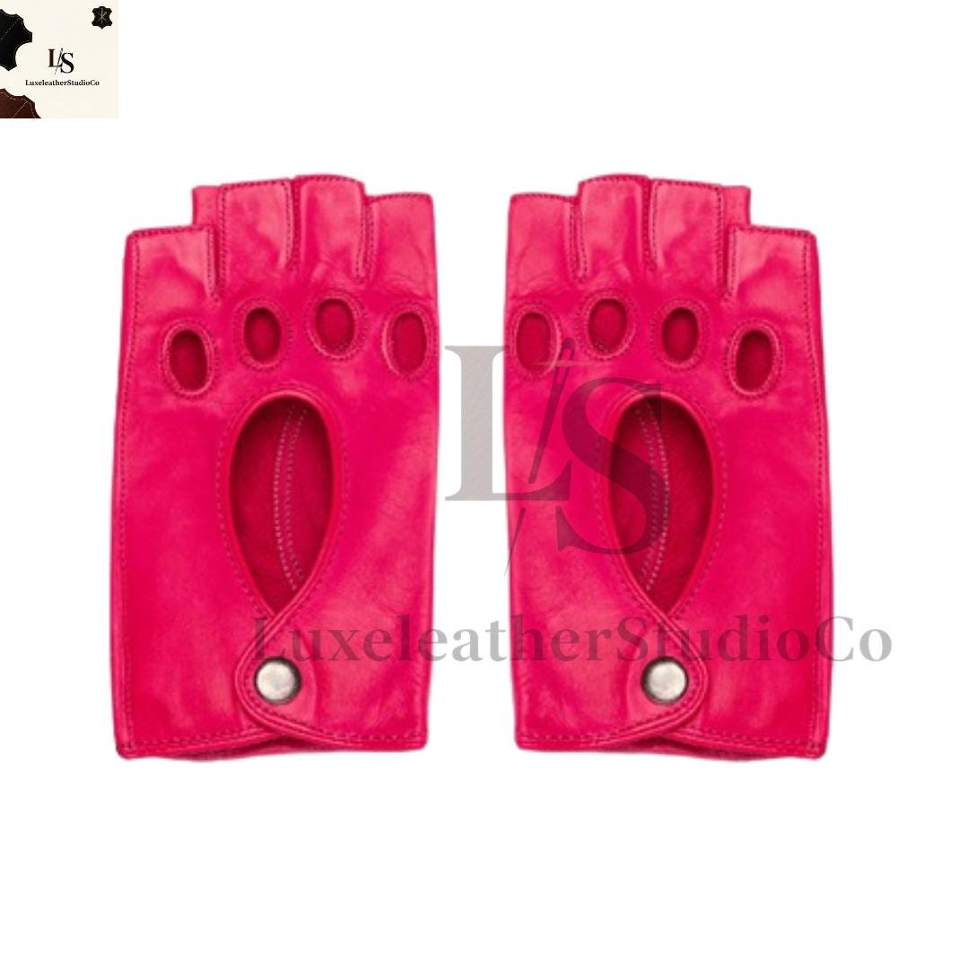 Guanti da guida da donna, guanti da guida in pelle da donna, guanti in pelle senza dita, guanti da donna fatti a mano, regalo per lei, LuxeLeatherStud