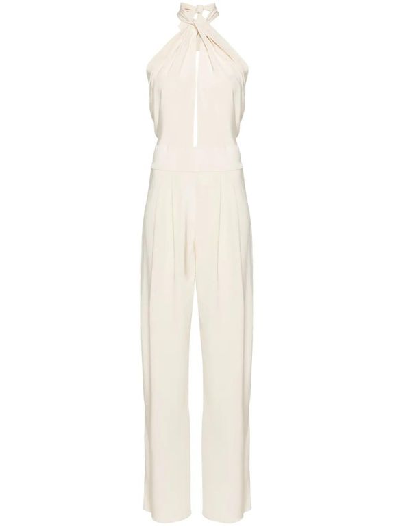 Mark Of Honor Silk Jumpsuit - White - Johanna Ortiz Jumpsuits