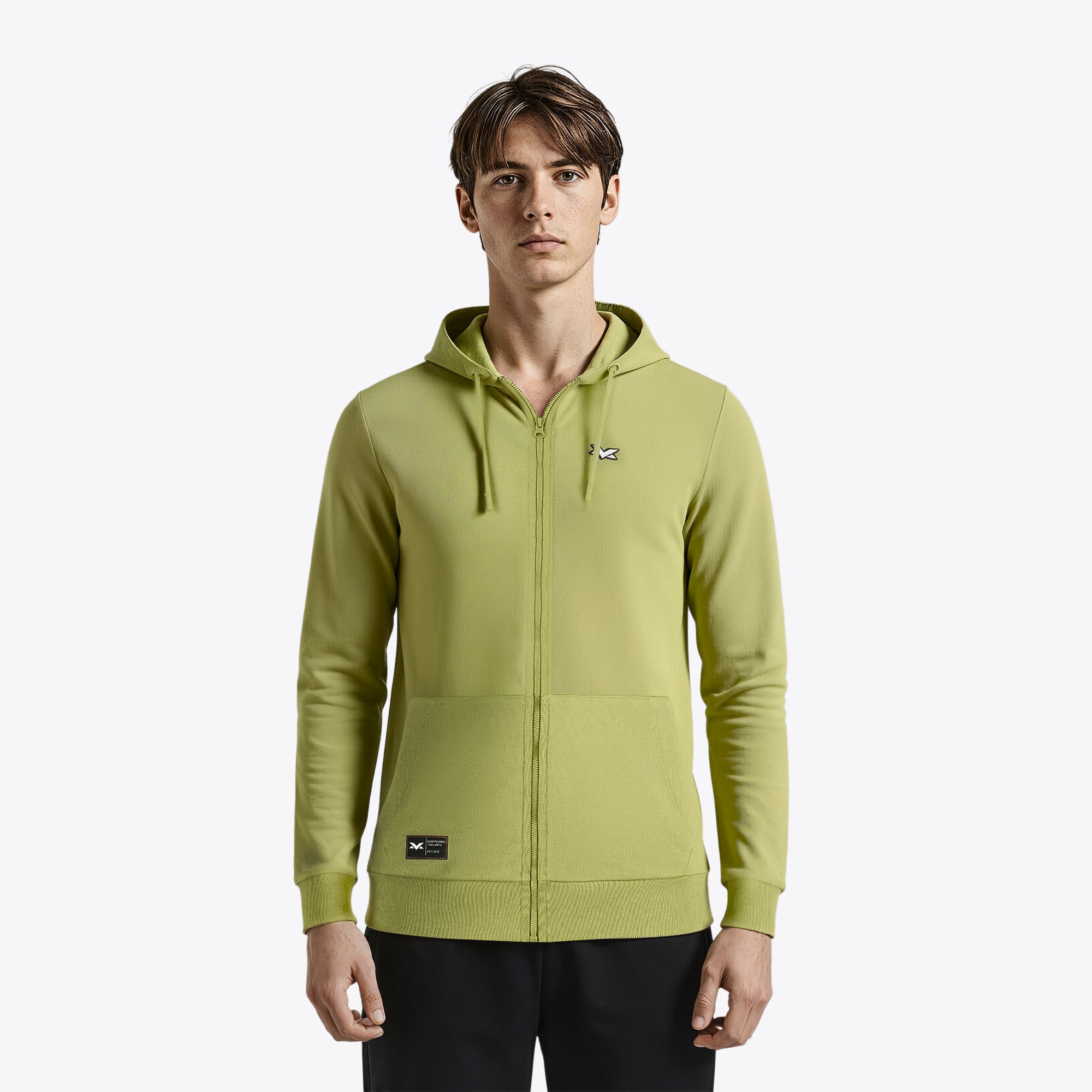 Sweat à capuche zippé MV Official Essentials - Olive - Homme Taille: S
