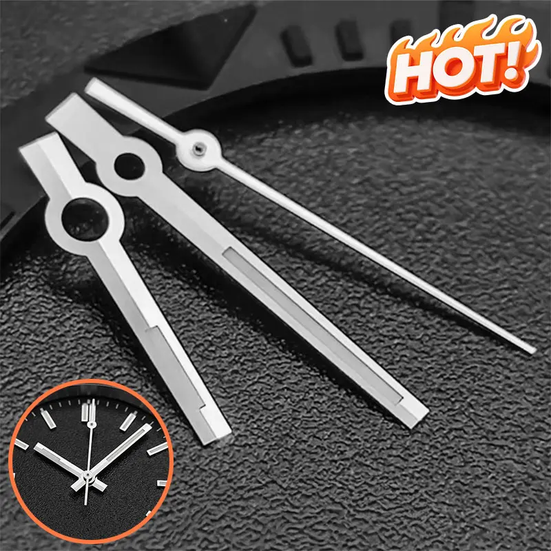 Silberne, goldene, schwarze Uhrzeiger, grün leuchtend, für 24,5 mm Zifferblatt, für Seiko Lady-Datejust NH05/06 Automatikwerk, Uhrenzubehör