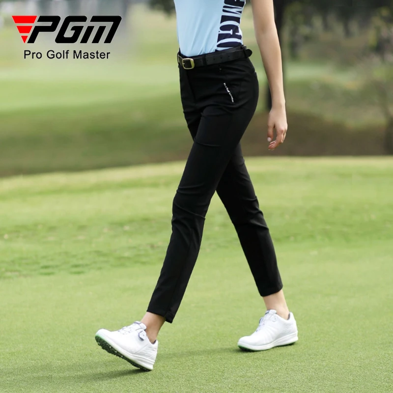 PGM Damen-Golfhose, hochelastisch und wasserdicht, schmale Passform und schlankmachende Sport-Freizeithose KUZ127 Image