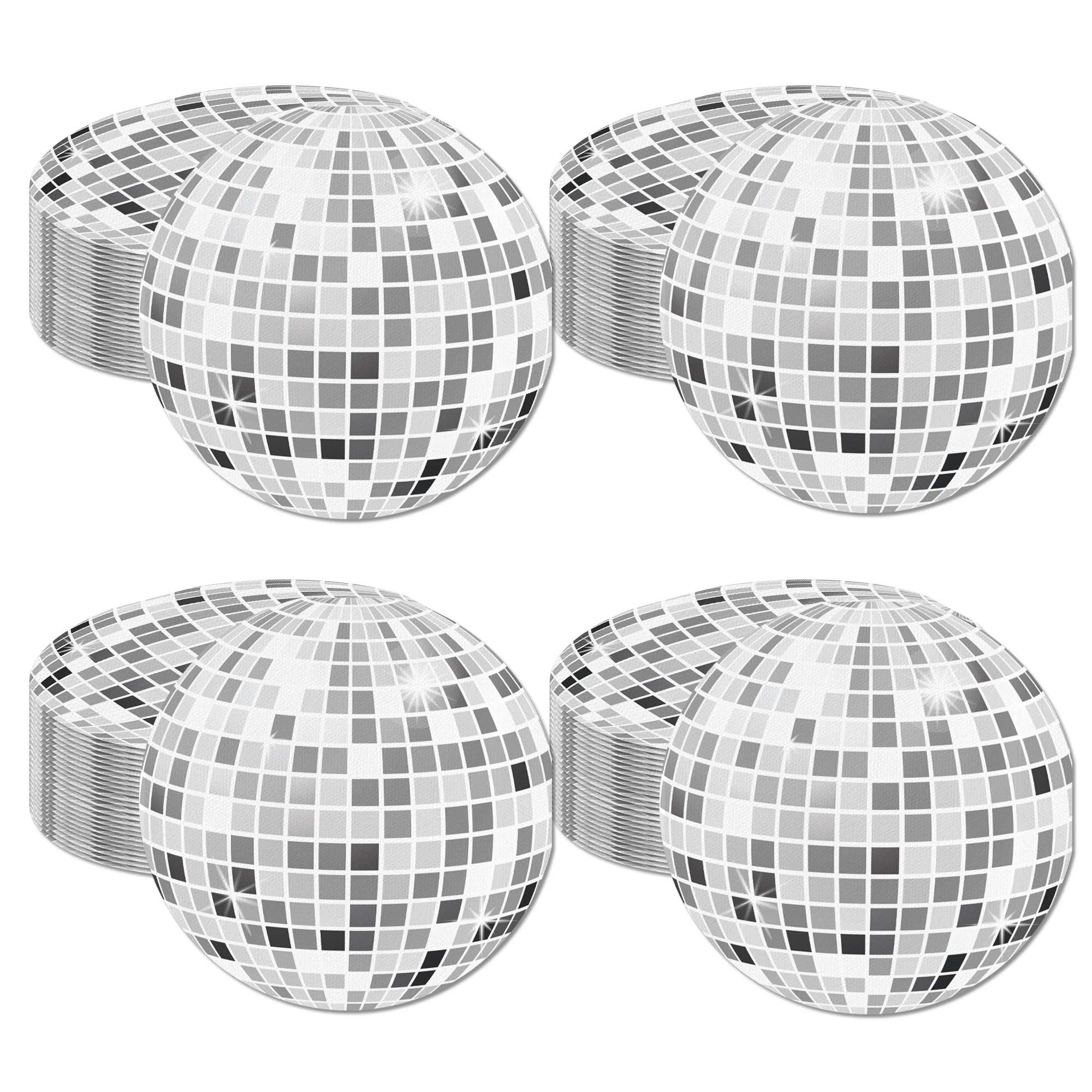 20/40 Stück Disco-Kugelförmige Einwegservietten für Hochzeit, Geburtstag, Party, Abendessen, Papiertaschentücher, perfekt für Festivals und Feiern Image