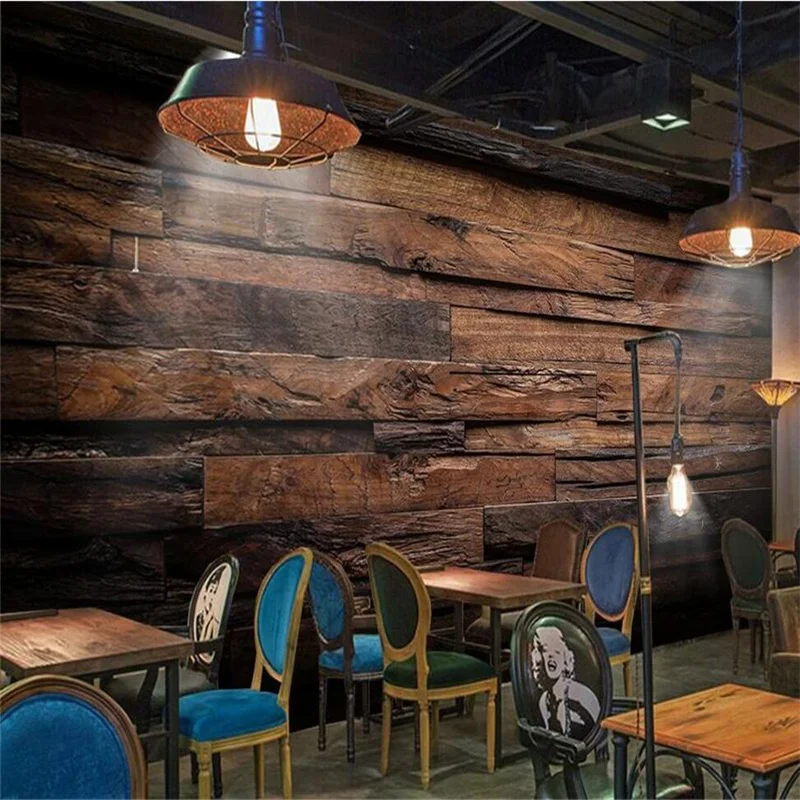 Benutzer definierte Tapete 3d Foto Wandbild Holzblock Papel de Parede Birke Wald schockierende Wohnzimmer Schlafzimmer Hotel Restaurant Wandbild