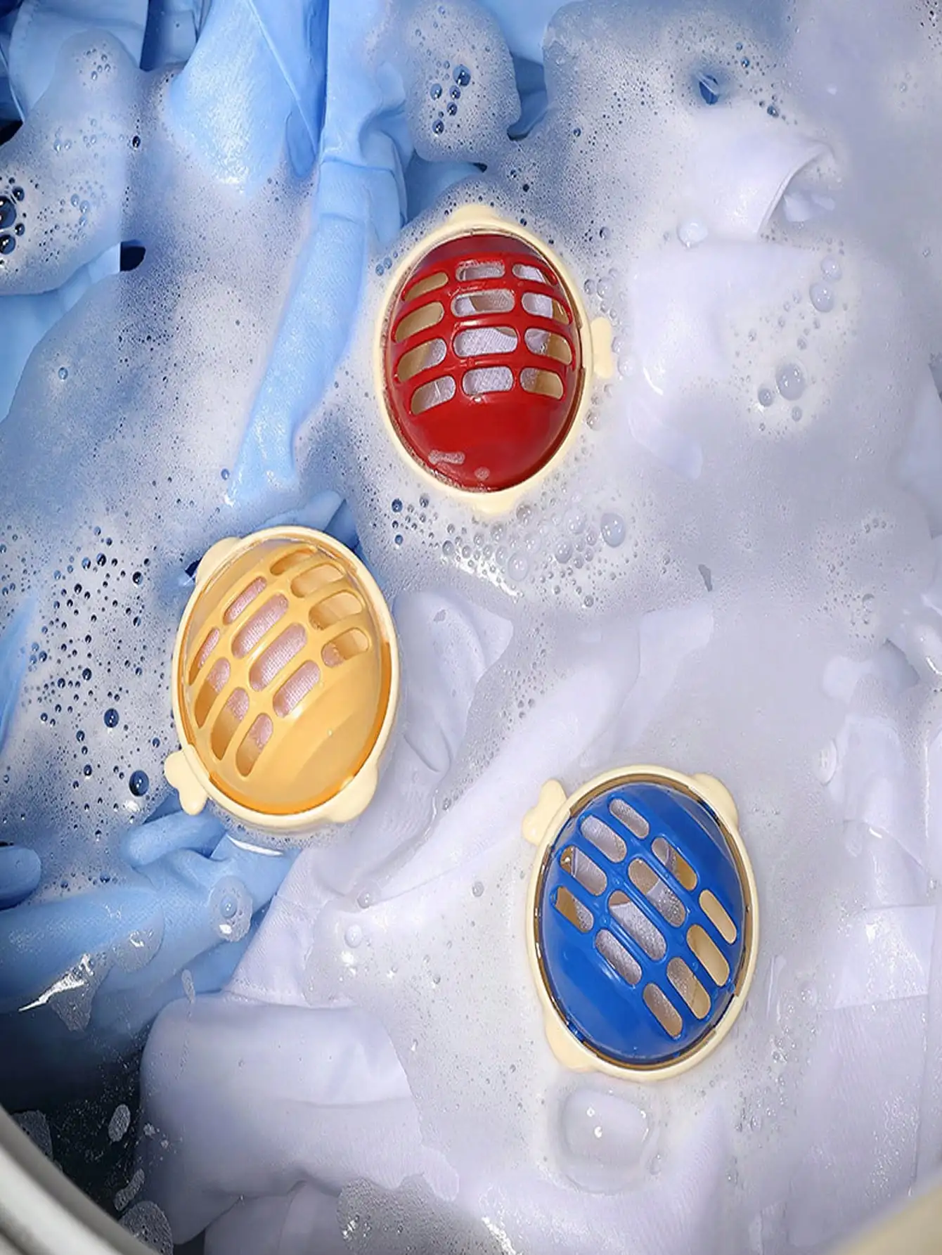 3pcs Pet Hair Removal Washing Machine Balls, Fluffy Laundry Balls - Washing Machine Cleaning Balls, Reusable And Durable Lint Co