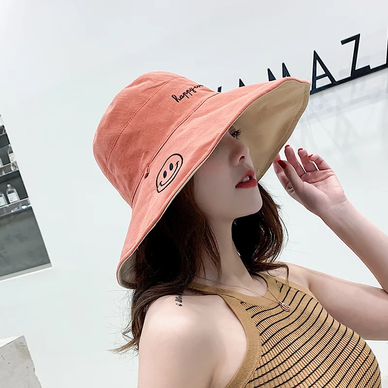 Cappello da pescatore in cotone da donna, cappello estivo con protezione solare, cappello Panama, cappello da sole bifacciale, cappello Fedora, cappello da pescatore per esterni, cappelli da spiaggia
