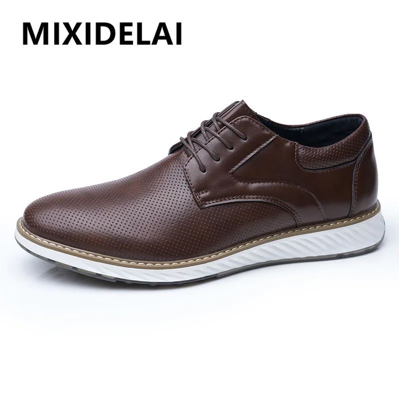 Frühling Herbst Mode Männer Schuhe Männer PU Leder Oxfords Schuhe Casual Lace-up Formale Business Hochzeit Kleid Schuhe große Größe 39-46