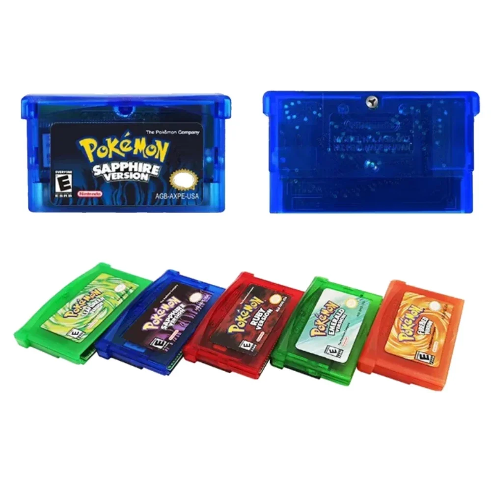 New GBA 6 Languages Game Card 32 Bit Video Game Console Cartridge FireRed Emerald LeafGreen Ruby Sapphire For DS/NDS/GB Toy Gift