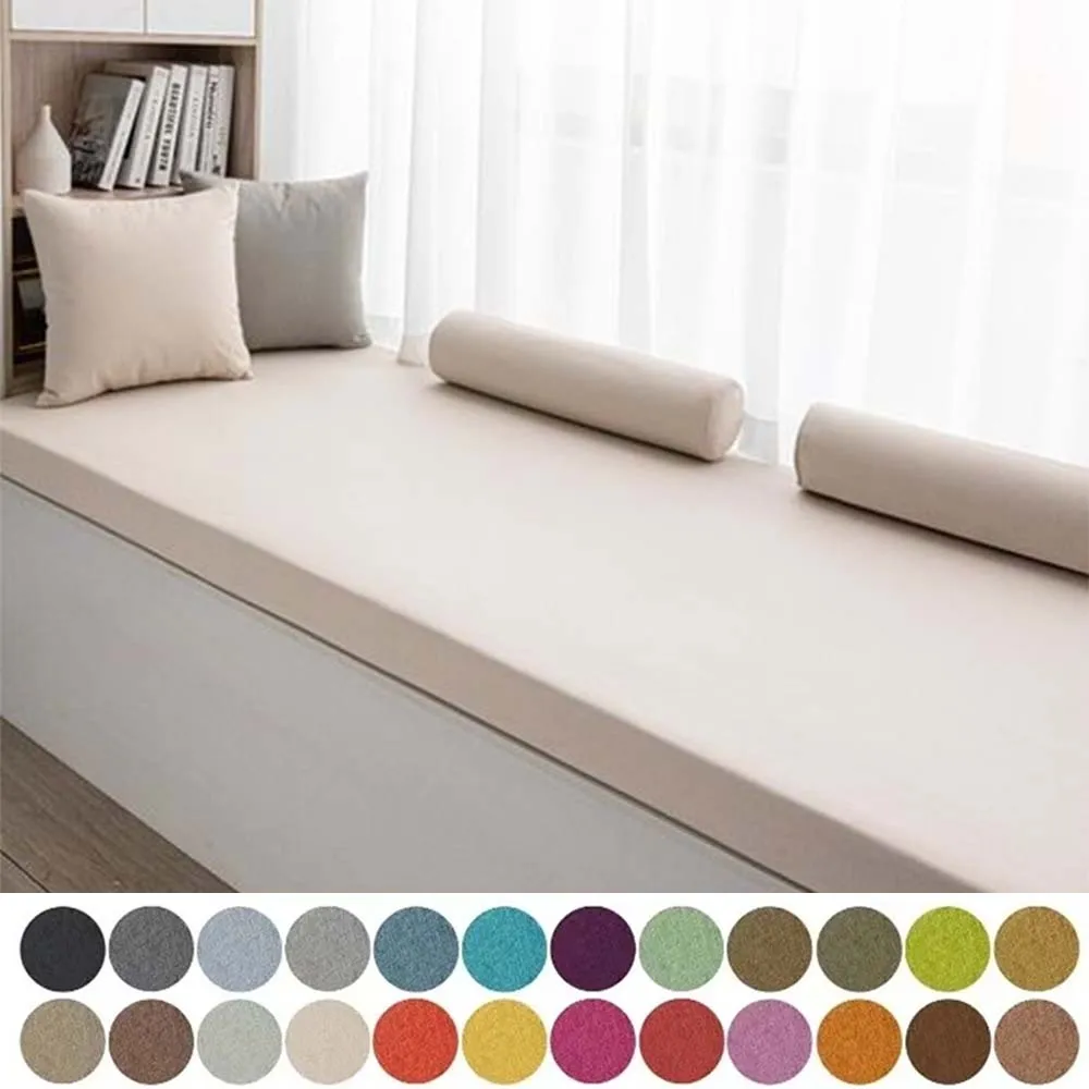 5 cm dickes Fensterbankkissen mit rutschfester Unterseite für Zuhause/Garten, Bankkissen, Stuhlsitzpolster, Erkerfenstermatten, Terrassenpolster