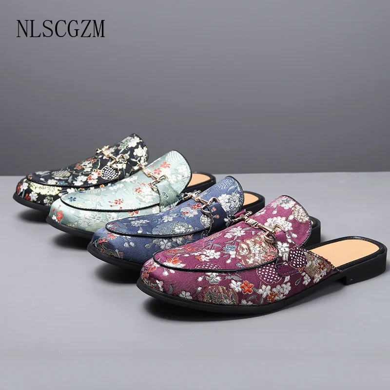 Luxus Casual Schuhe Für Männer Müßiggänger Europäischen Stil Mode Dias Designer Marke Maultiere Mann Outdoor Hausschuhe Große Größe 39-49