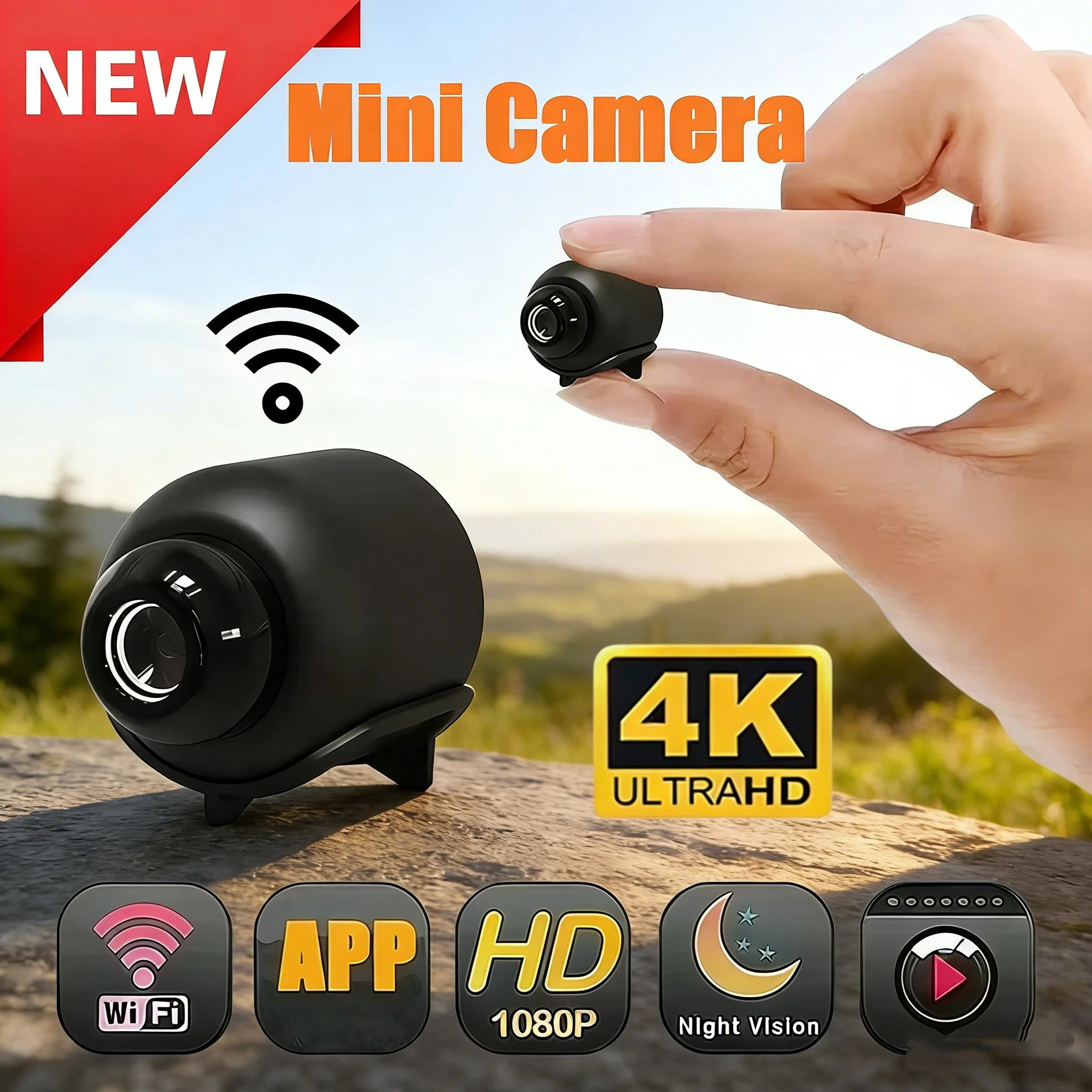 1080P Mini Kamera Drahtlose Überwachung Sicherheit Video Cam Nachtsicht Motion Erkennen Camcorder Mini Cam Monitor Smart Home NE Image