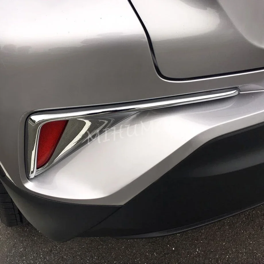 2x Chrom-Nebelscheinwerfer-Abdeckungs-Overlay für Toyota C-HR CHR 2017 2018 2019, Dekorationszubehör Image