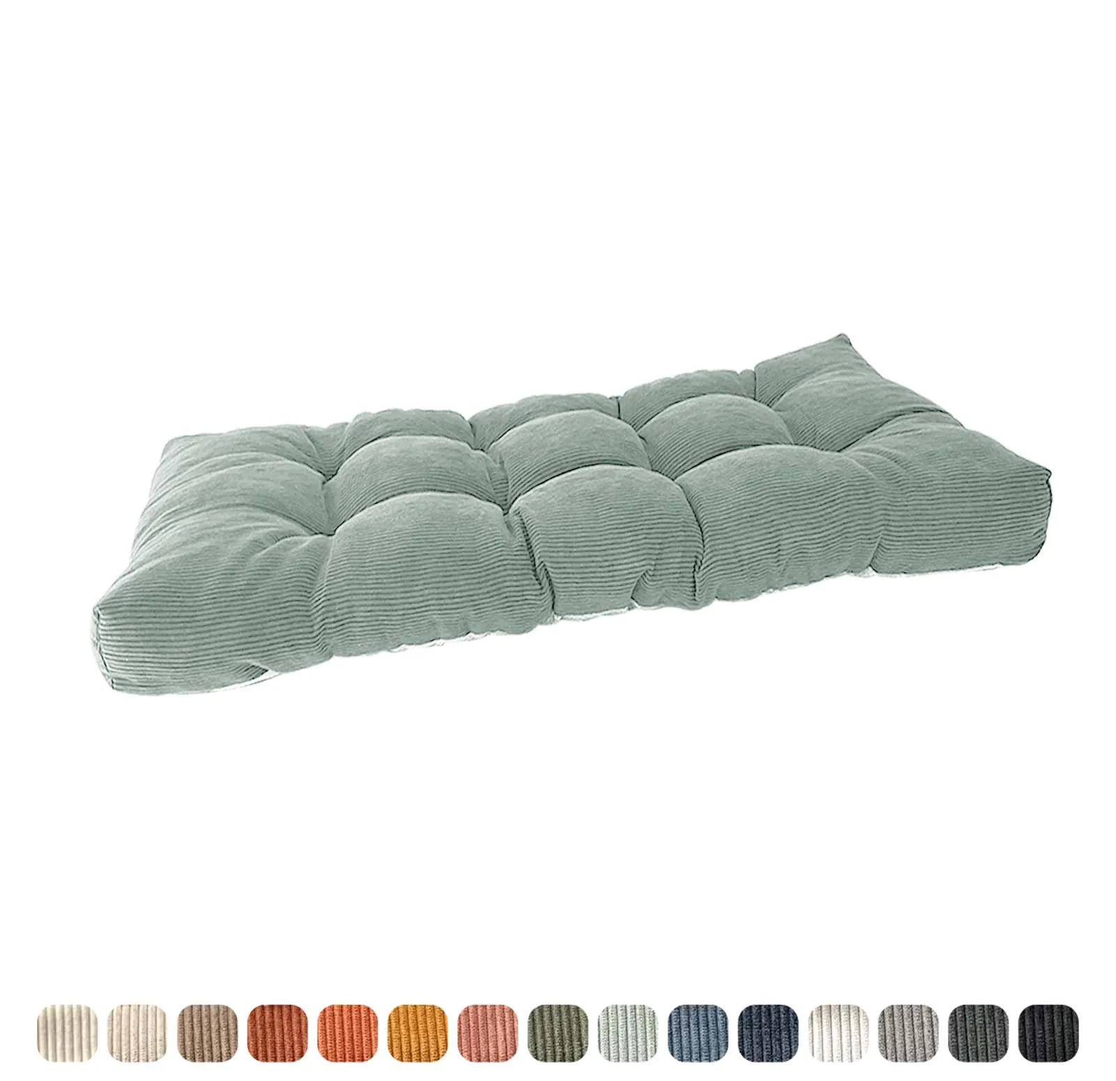 6 cm dicke Cord-Fensterbank-Kissen, individuelles Bankkissen, lange Stuhlsitze, Terrassenpolster, Erkerfenstermatten für Garten und Zuhause Image