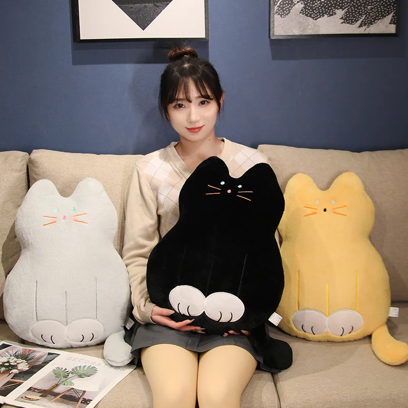 Erwachsenen-Sitzkissen in Katzenform, Sofa-Kissen für Wohnzimmer, Schlafzimmer, Bett, Erkerfenster, Niedliches Weiches Deko-Kissen