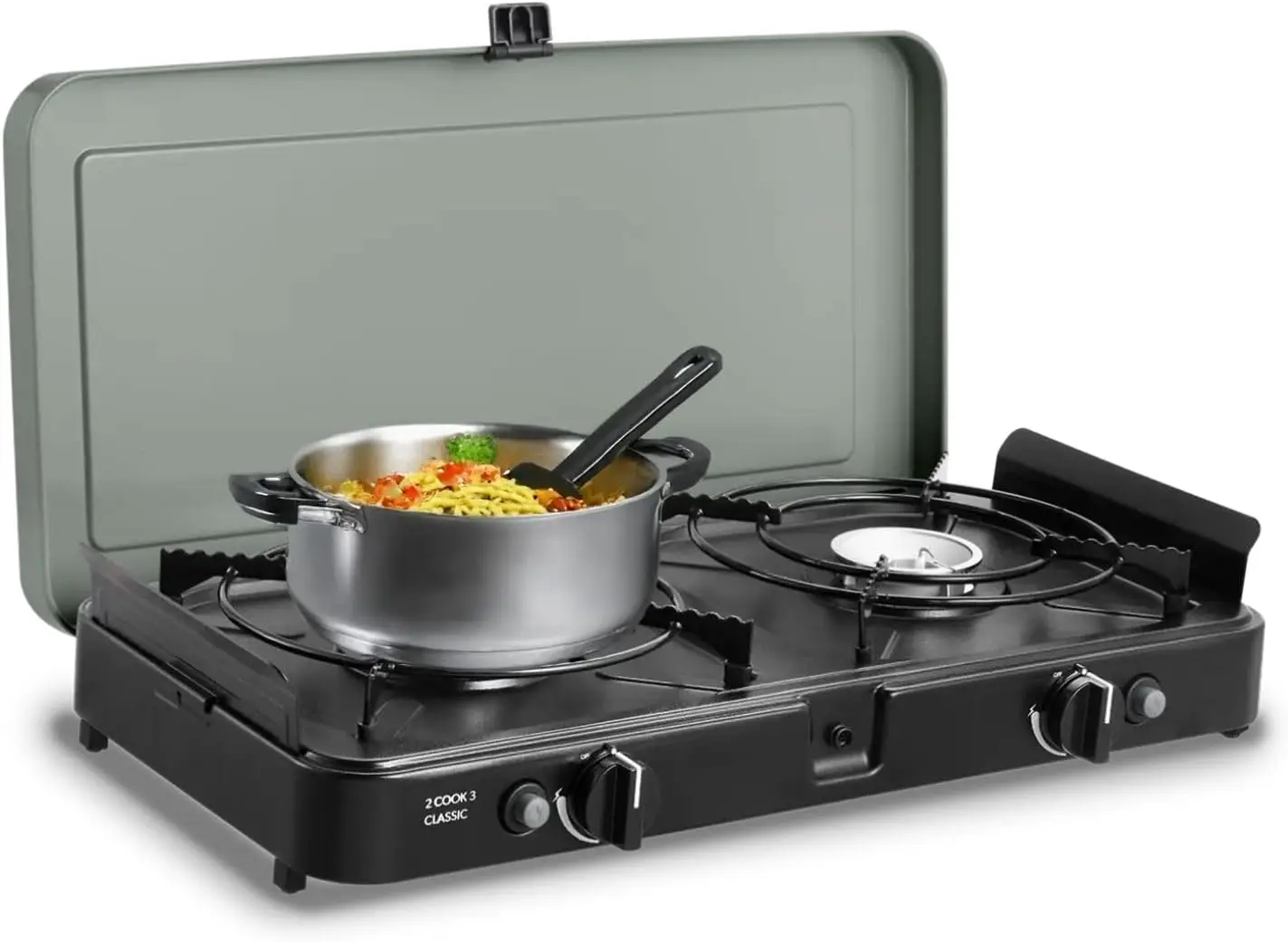 2-Cook 3 Classic Stove - Tischgrill - 50mBar - Campinggrill - Für draußen Grillen - Stahl - Aluminium - Kunststoff - Gasgrill Image