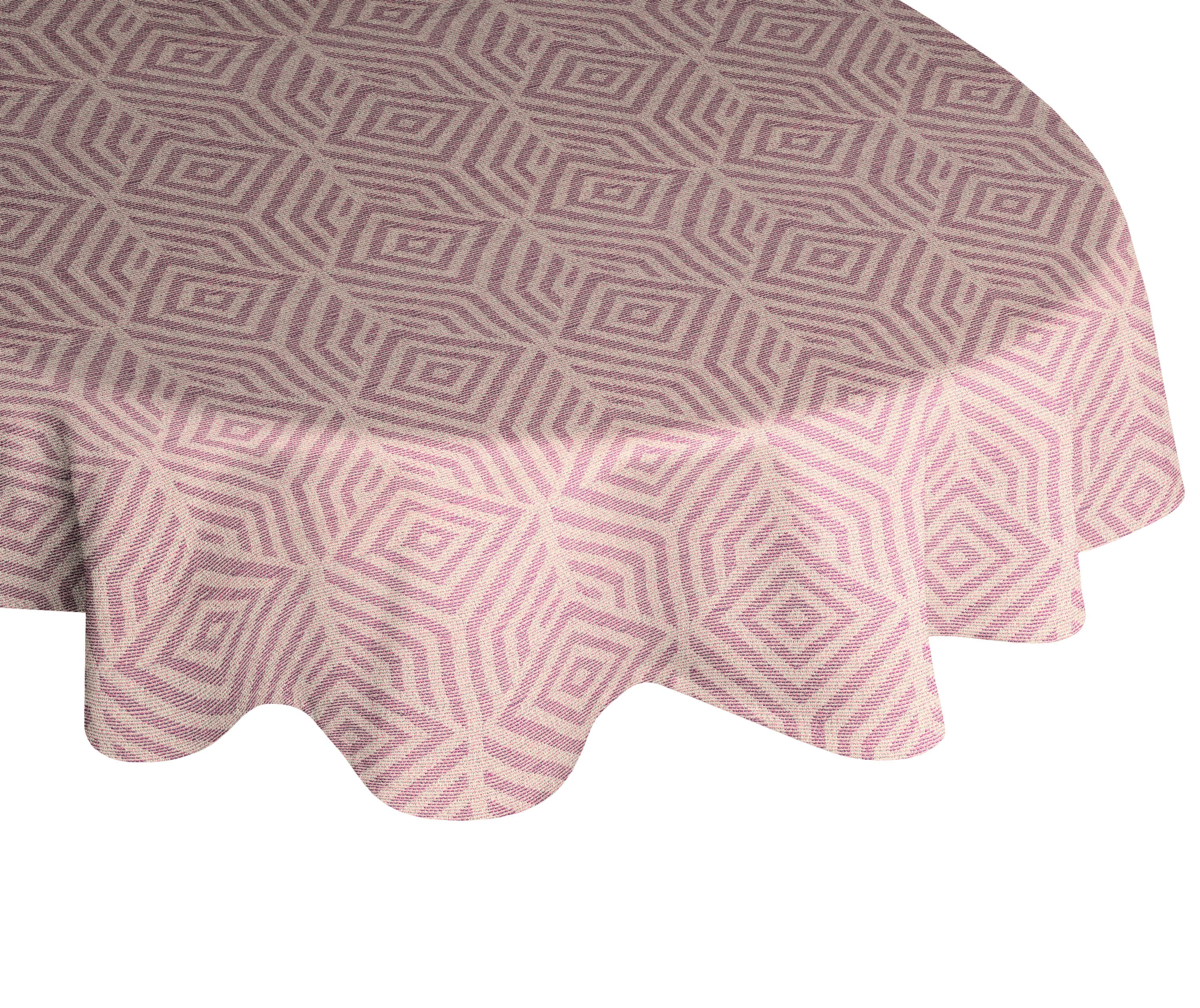 Tischdecke ADAM "Easy Diamond" Gr. 1, lila (aubergine), B:145cm L:220cm, Bio-Baumwolle, Tischdecken, Tischdecke, aus 100% Bio-Baumwolle Image