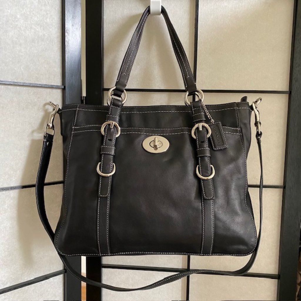 Coach Bags | Coach Chelsea Leather Tote Carryall Bag - Factory Outlet - Preowned | Color: Black | Size: 11" H X 13 1/2" W X 4" D Medium