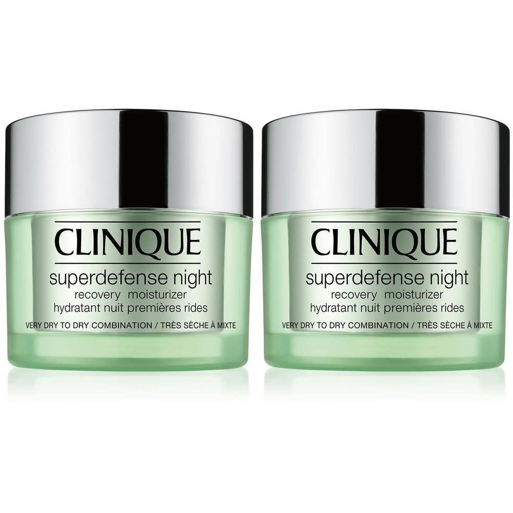 Clinique Superdefense Night Recovery Moisturizer Skin Type 1-2 x2 2x50 ml Creme