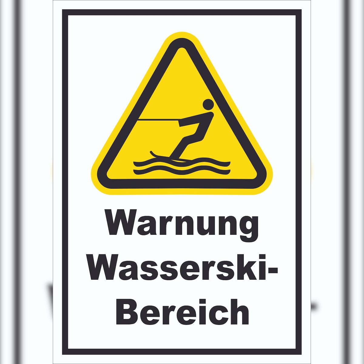 HB-Druck Schild Warnung Wasserski-Bereich A5 (148x210mm) Image
