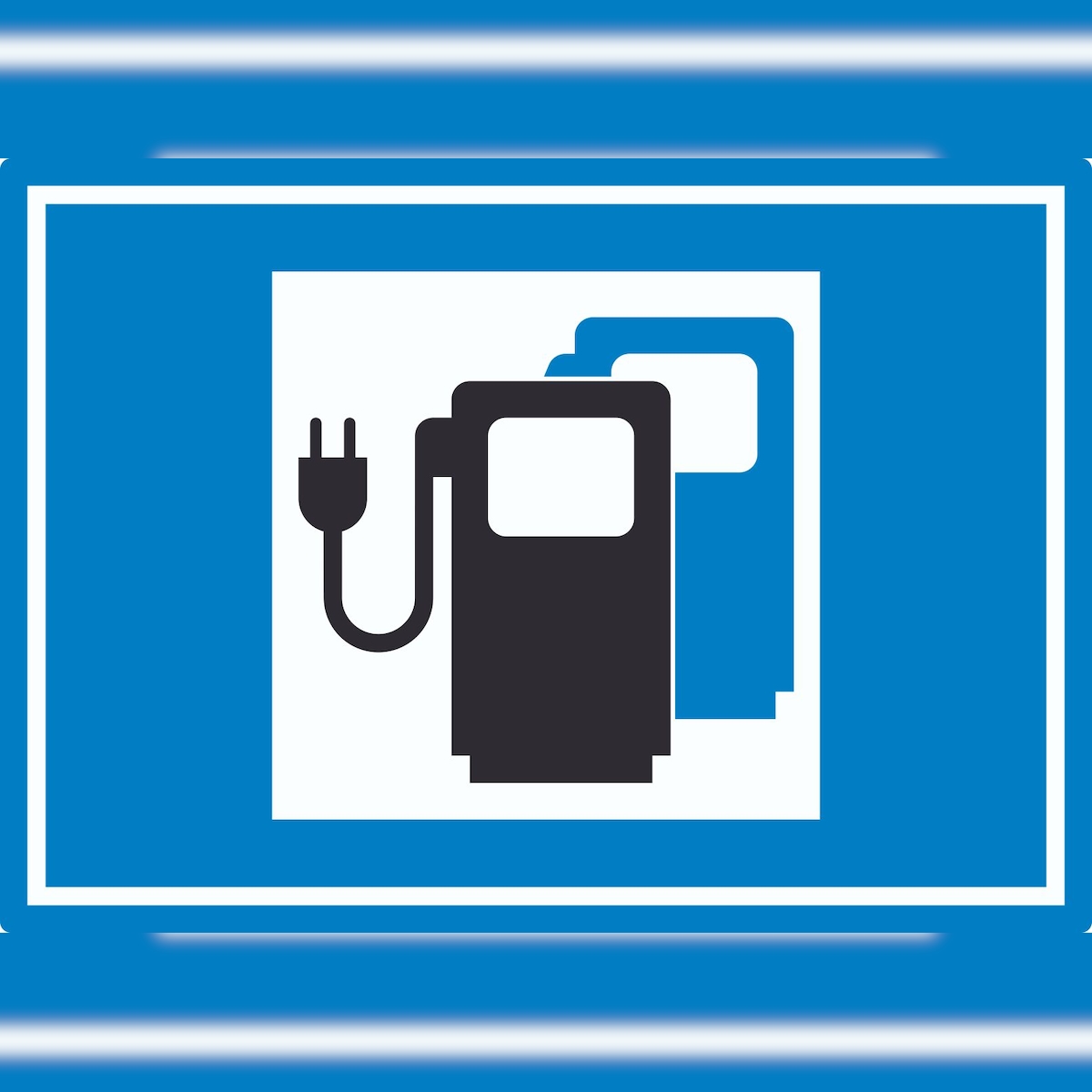 HB-Druck Ladestation Elektrofahrzeuge Symbol Aufkleber A5 (148x210mm) Image