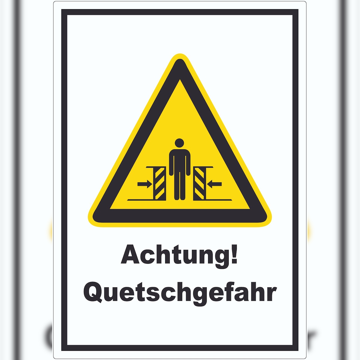 HB-Druck Achtung Quetschgefahr Aufkleber A8 (52x74mm) Image
