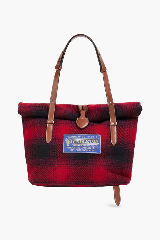 Pendleton Paper Checked Flannel Tote - Red - Maison Margiela Totes