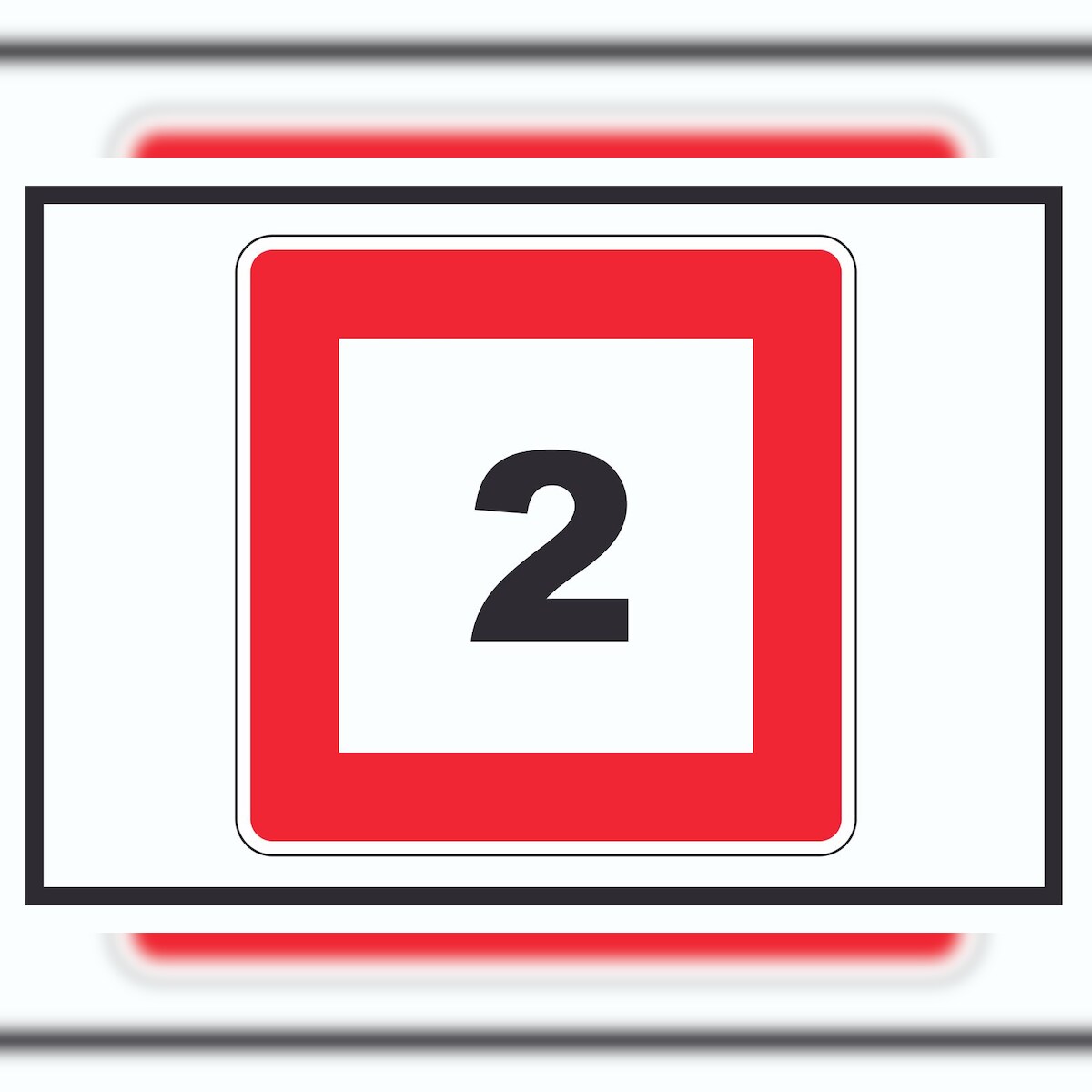 HB-Druck Höchstgeschwindigkeit 2 km/h nicht zu überschreiten Schild mit Symbol A1 (594x841mm) Image