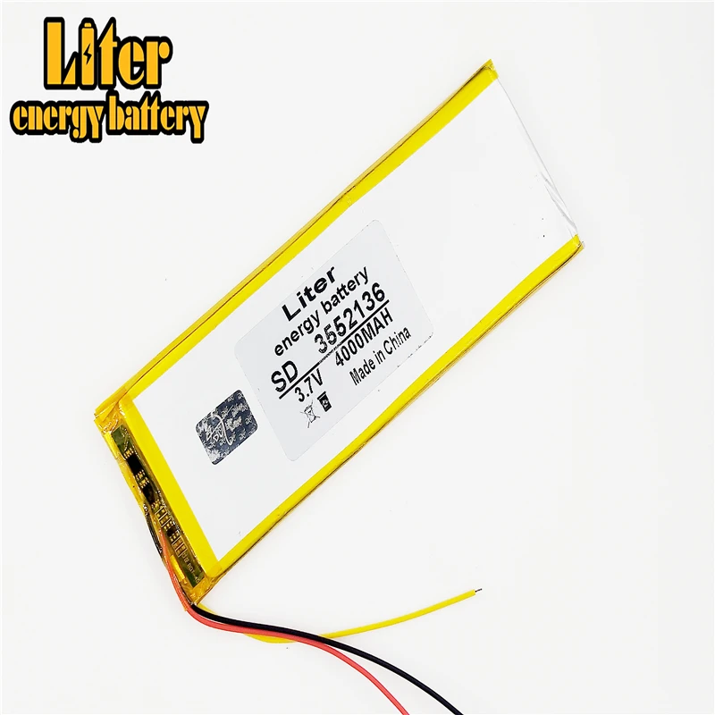 3 linea di li-po 3.7V 4000mah (batteria ai polimeri di batteria agli ioni di litio) batteria li-ion per tablet pc 7 pollici 8 pollici da 9.7 pollici da 10.1 pollici 3552136