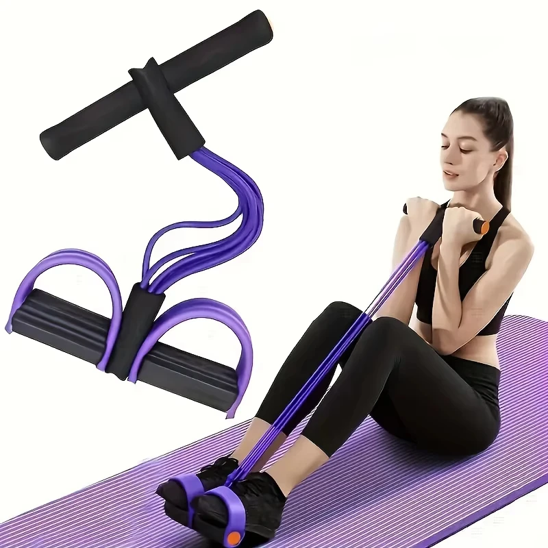 Corda di tensione multifunzione Estrattore per pedale yoga elastico a 6 tubi Fascia di resistenza Corda di tensione in lattice naturale Attrezzatura per il fitness