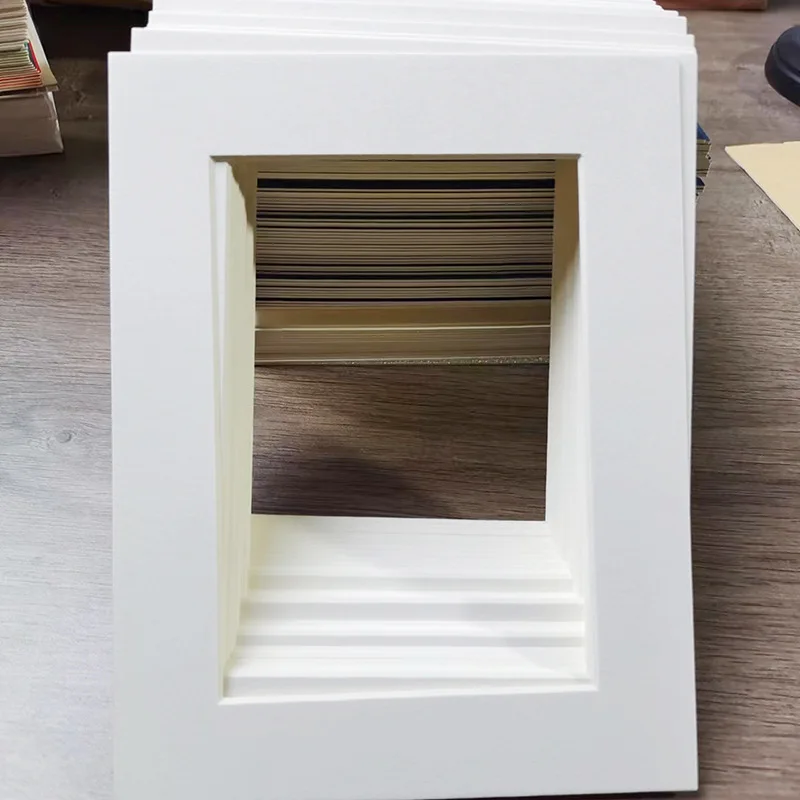 15 Stück Fotomatten, rechteckige Papierhalterungen für 7/8/10/12 Zoll A4 A3, 8K-Format, Fotodekoration, Fotomatte, Papier, Fotorahmen, Zubehör Image