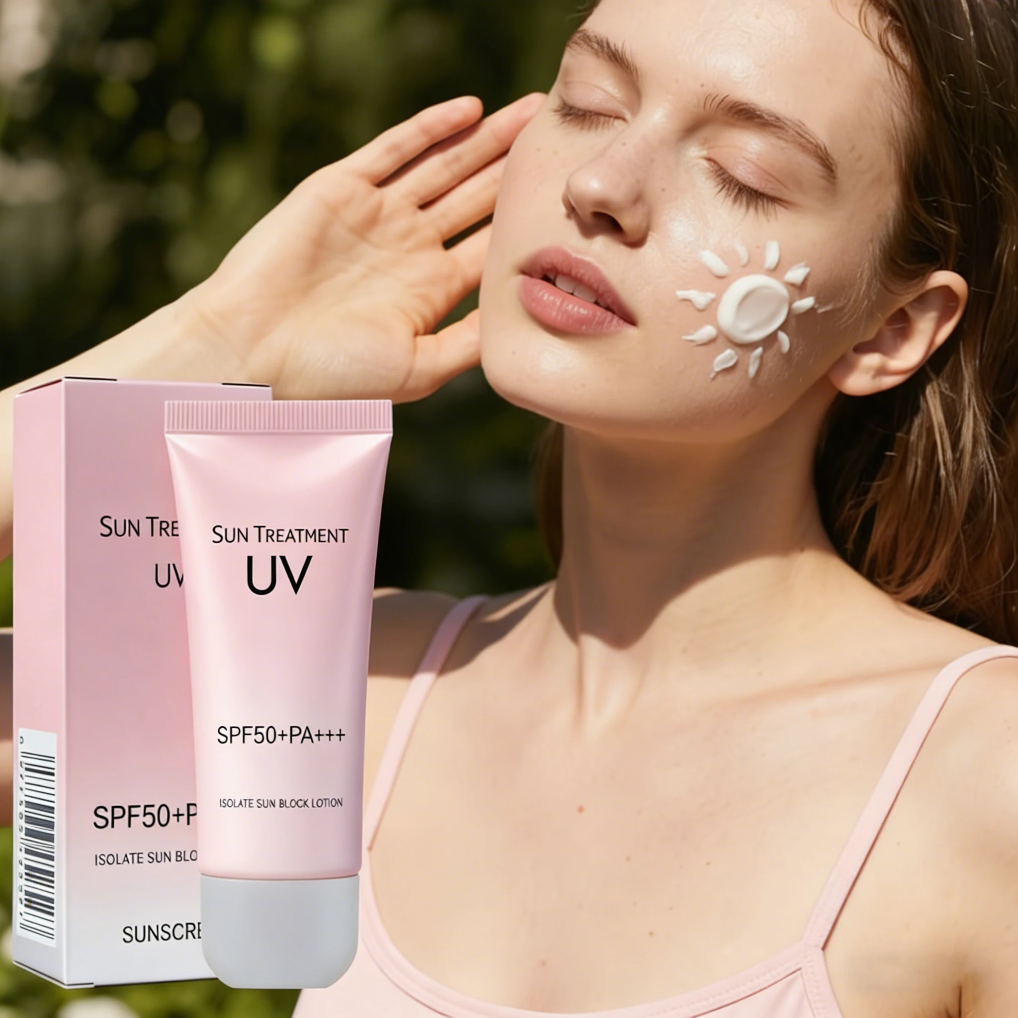 Sonnenschutzcreme SPF 50+ Sonnencreme für Gesicht und Körper Hautschutzcreme Ölkontrolle Feuchtigkeitsspendende Gesichts- und Körperpflege 60ml Image