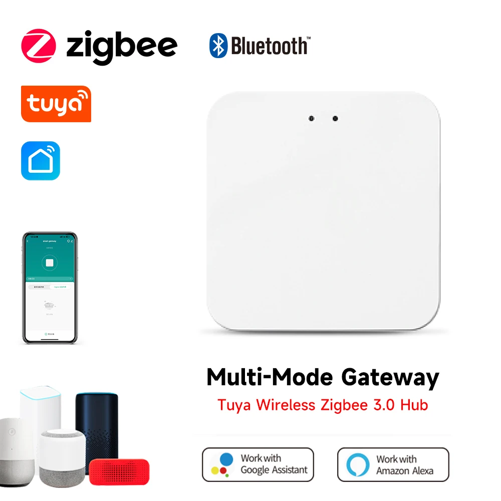 Passerelle Hub Tuya Multi-mode ZigBee Bluetooth sans fil pour appareils électroménagers intelligents, contrôleur à distance, compatible Alexa Google Home