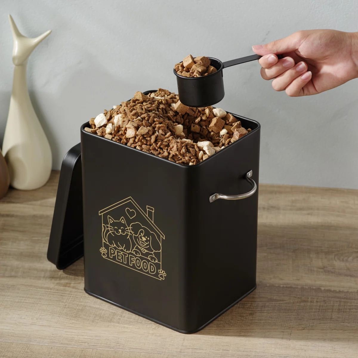 Récipient de stockage des aliments pour chiens, récipient de stockage des aliments pour chiens et chats, couvercles serrés, bac de stockage des aliments pour animaux de compagnie, Canis de stockage