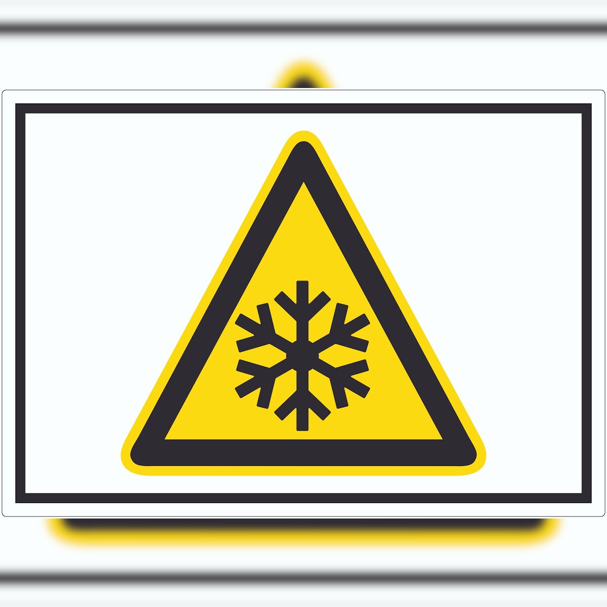 HB-Druck Achtung Kälte Symbol Aufkleber A3 (297x420mm) Image