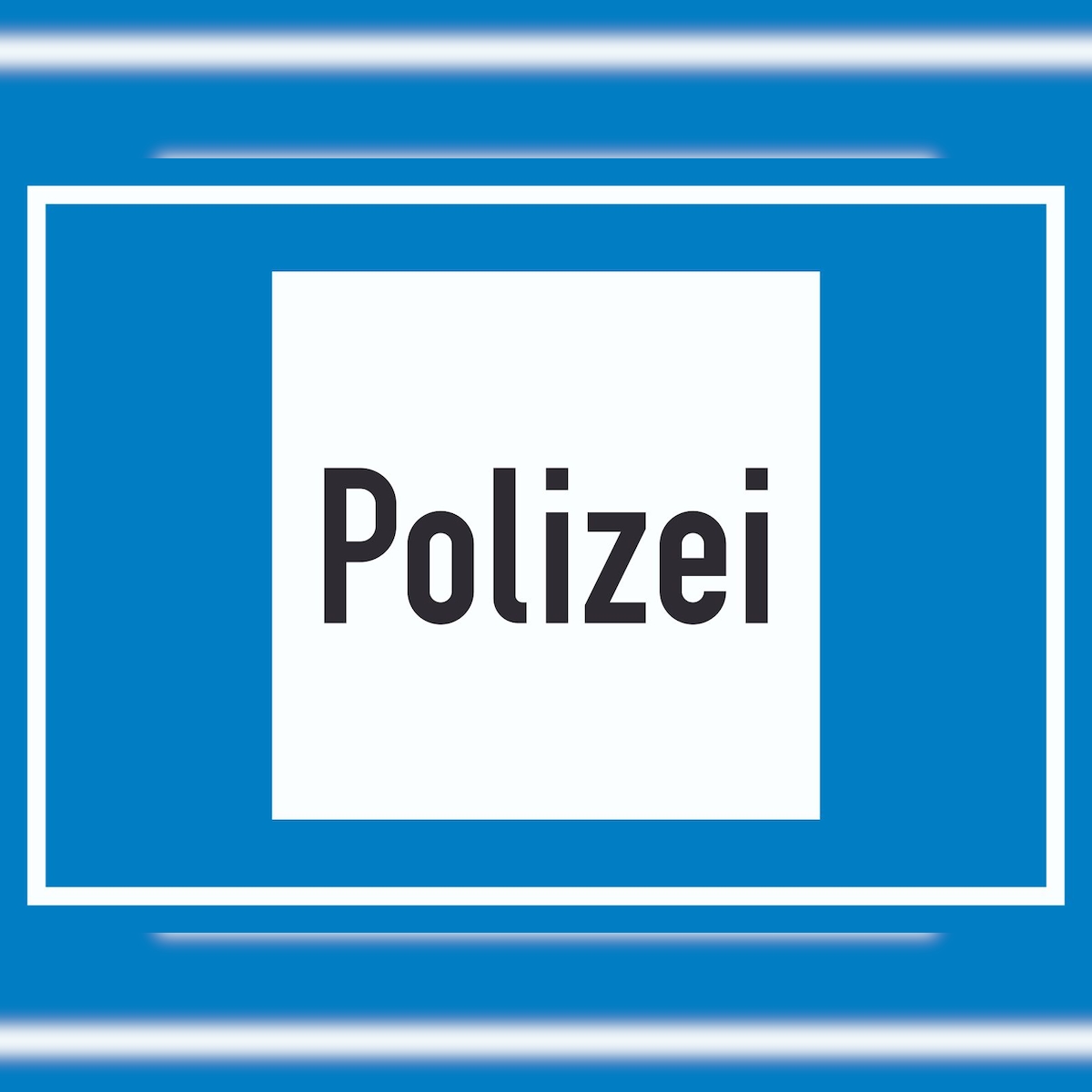 HB-Druck Richtzeichen Polizei Symbol Schild A1 Rückseite selbstklebend Image