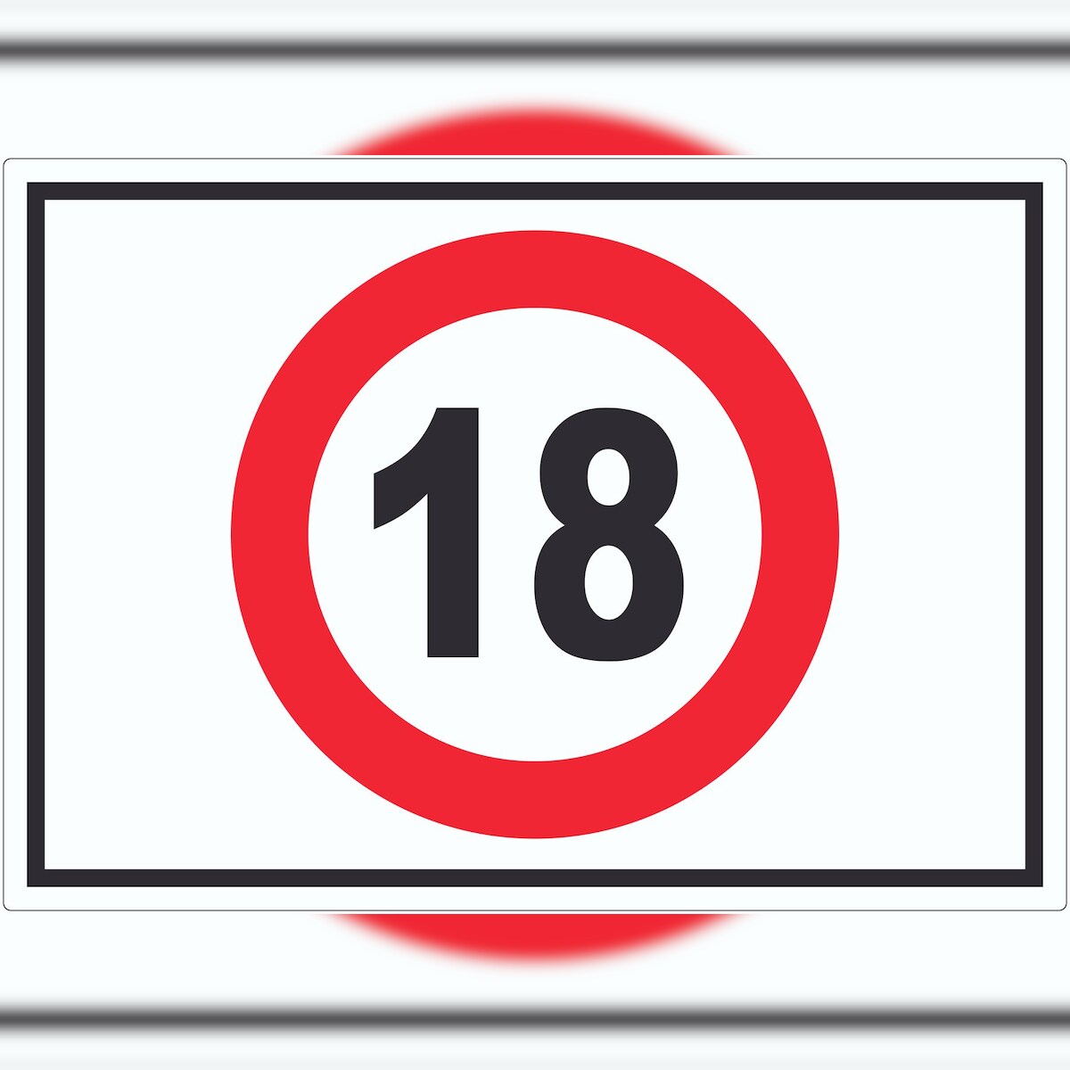HB-Druck Zutritt ab 18 Jahre Symbol Aufkleber A5 (148x210mm) Image