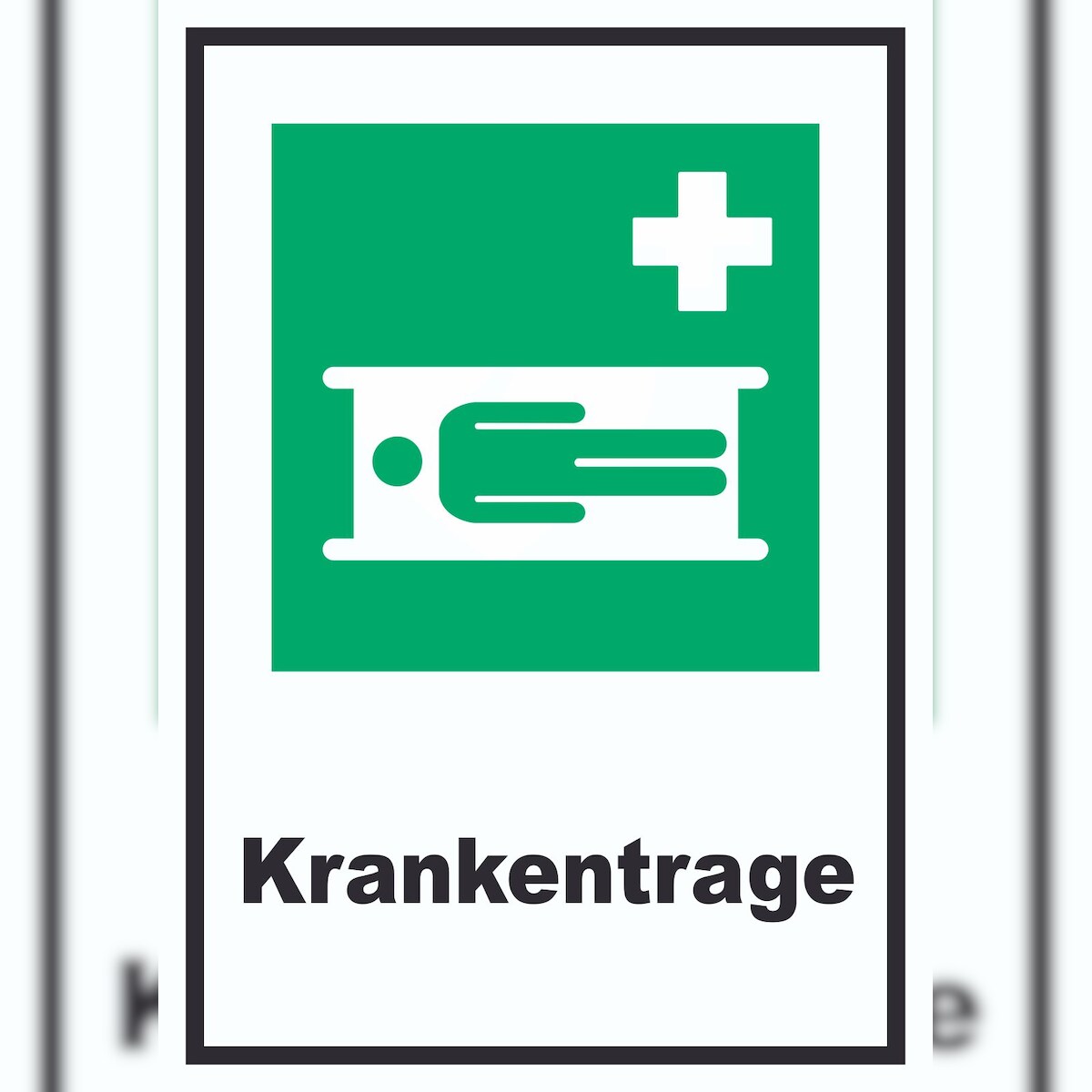 HB-Druck Krankentrage A5 (148x210mm) Schild Image