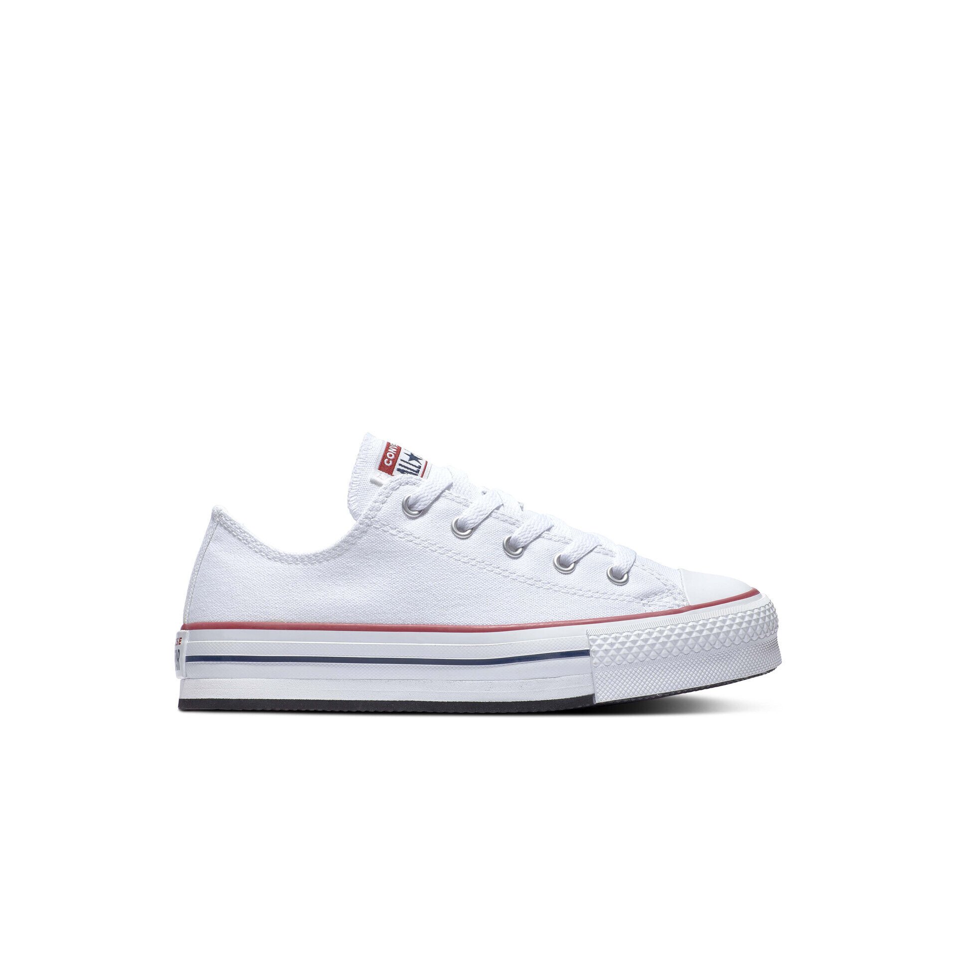 KINDER MODE SCHUHE CHUCK TAYLOR ALL STAR EVA LIFT LEINWAND PLATTFORM WEISS
