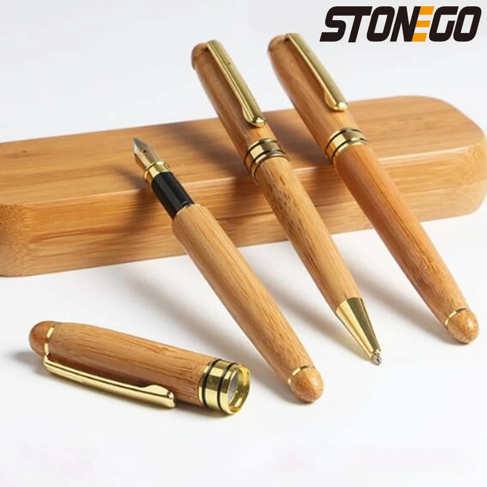 STONEGO Classics Penna stilografica in legno di lusso/Penna firma Inchiostro 0,5 mm per regali Decorazione Scrittura Ufficio Penna stilografica Cancelleria