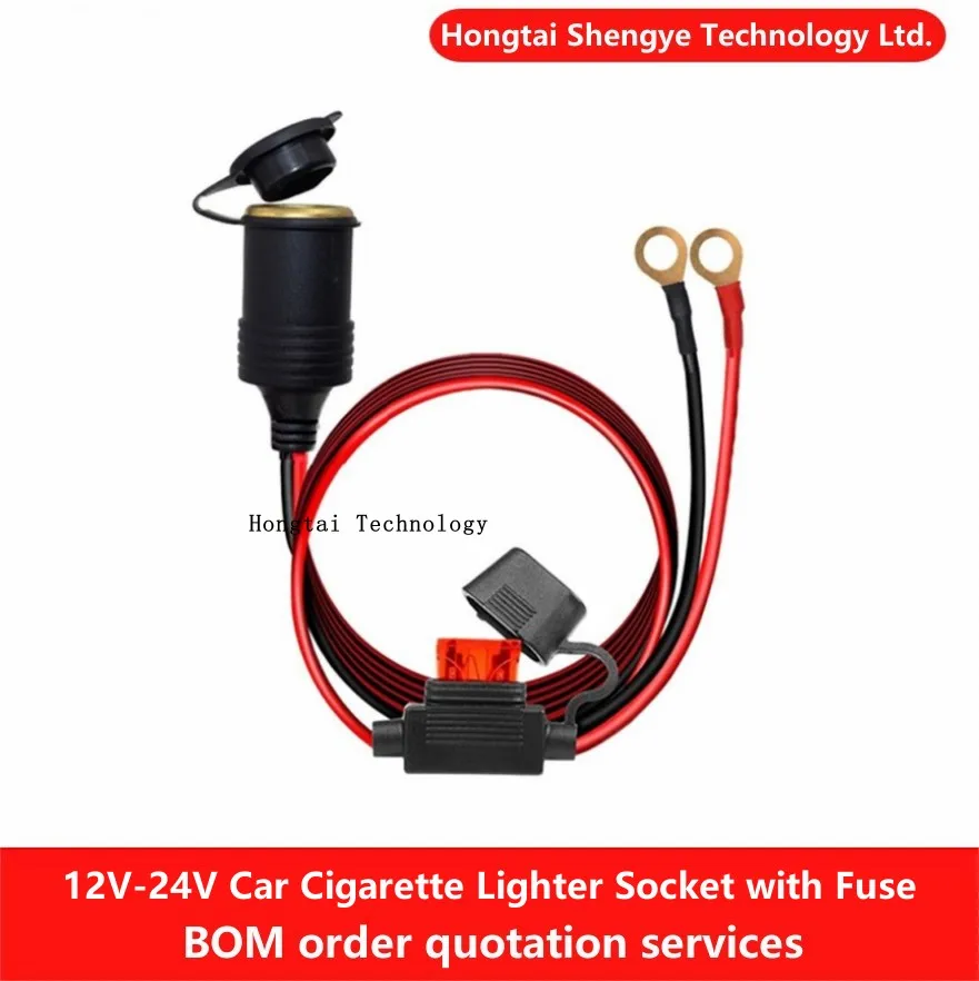 DC 12V 24V Auto Motorrad LKW Bus Zigarettenanzünder Ladegerät Kabel Stecker Adapter mit 20A Sicherung 14Awg 30cm 1M 2M 3M