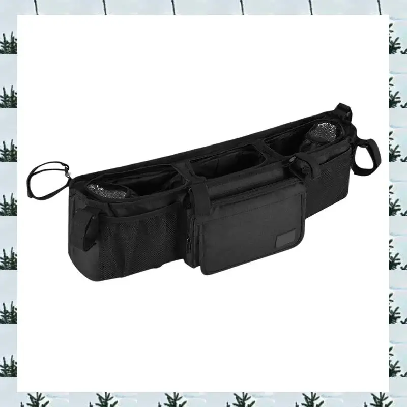 ABLG Doppel-Kinderwagen-Organizer für Bob Duallie und Baby Jogger City Mini GT2, mit 2 Kühltaschen Image