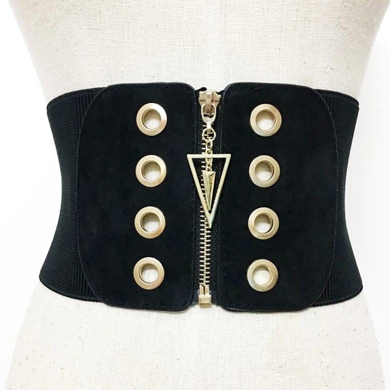 Plus Größe Elastische Korsett Gürtel Weibliche Taille Breite Gürtel Für Frauen Hohe Qualität Stretch Cummerbunds Designer Große Kleid Bund Image